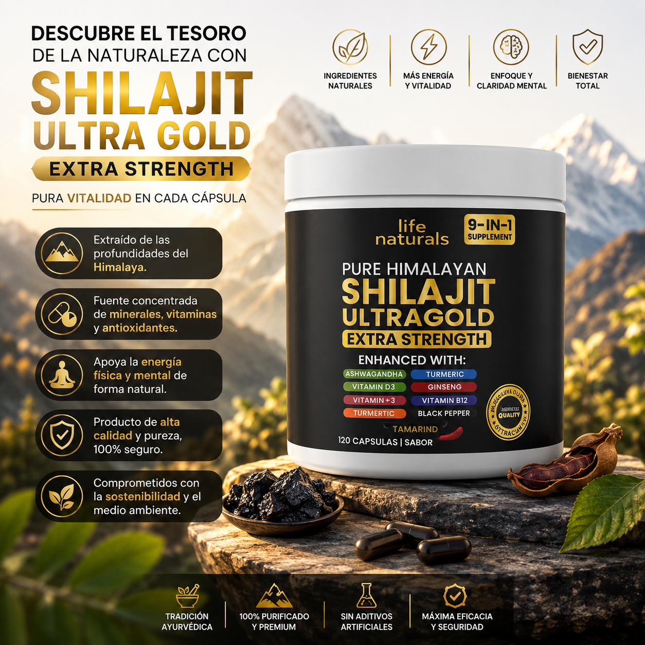 Shilajit Ultra Gold Capsulas