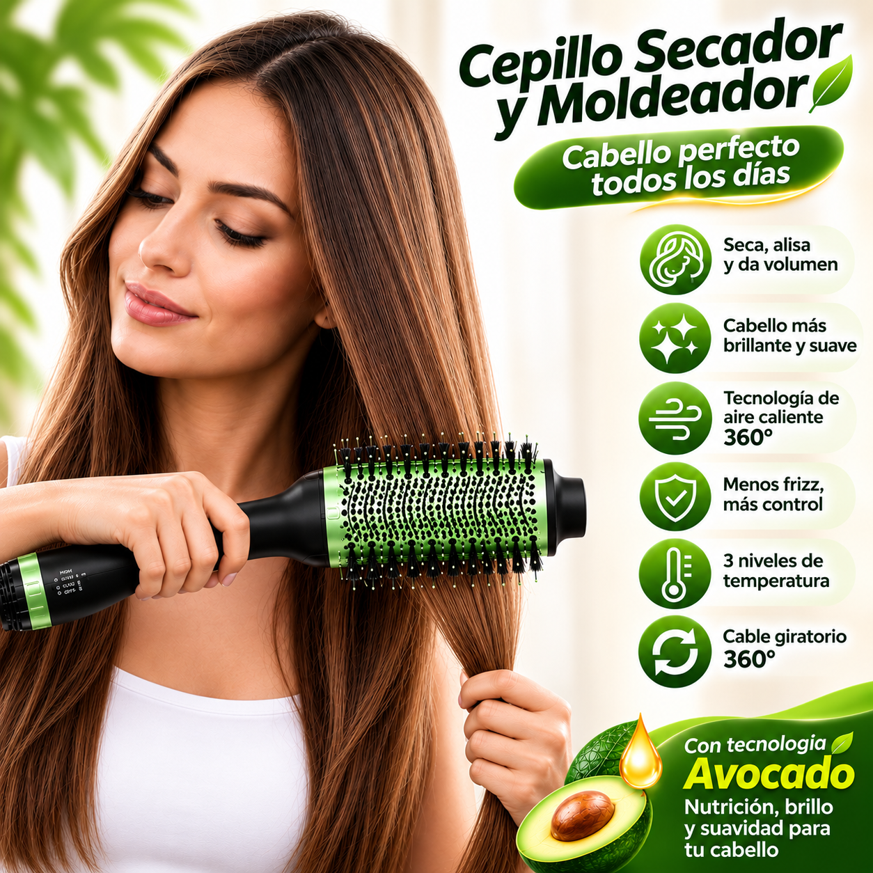 CEPILLO SECADOR AGUACATE PHDZ-01