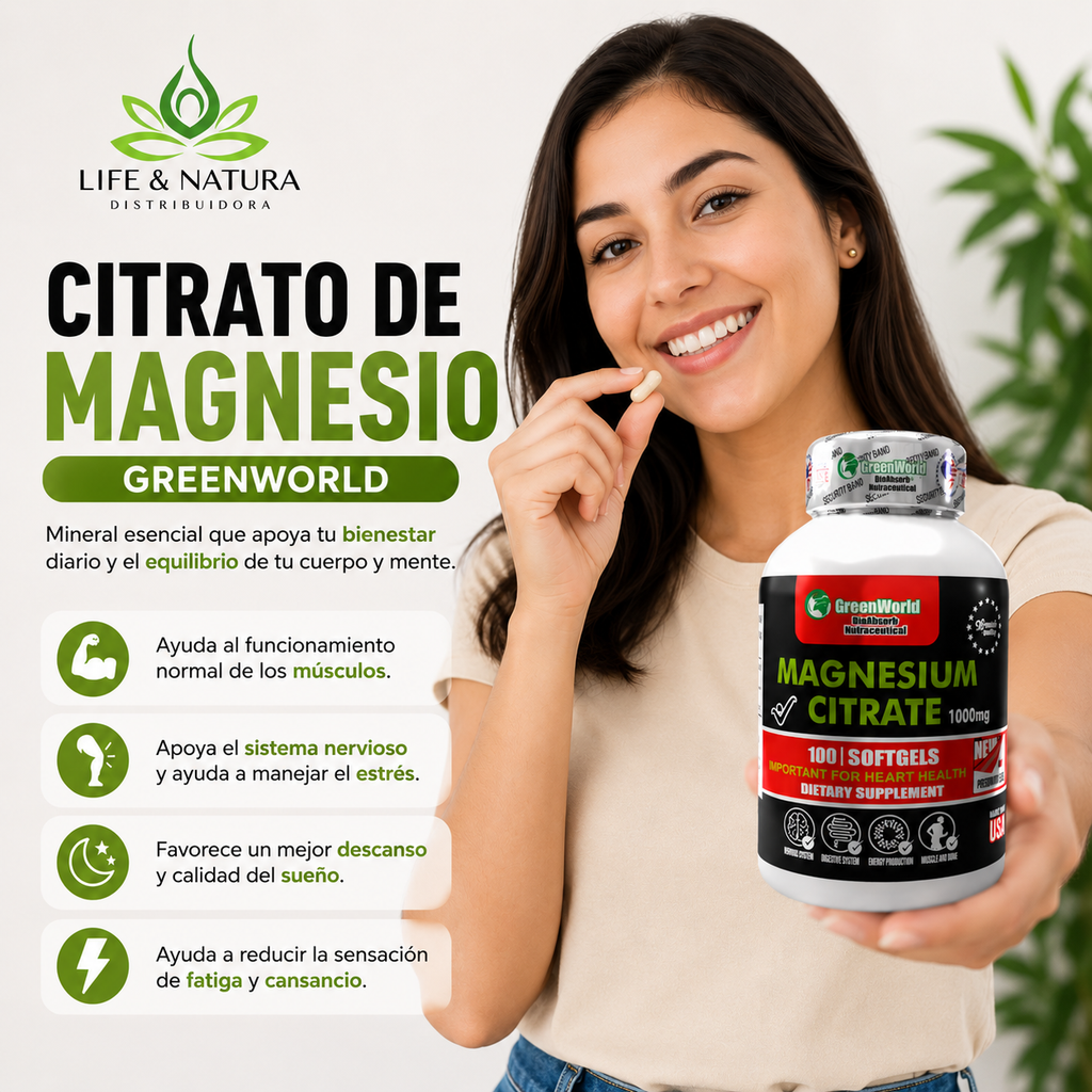 CITRATO DE MAGNESIO GREENWORLD