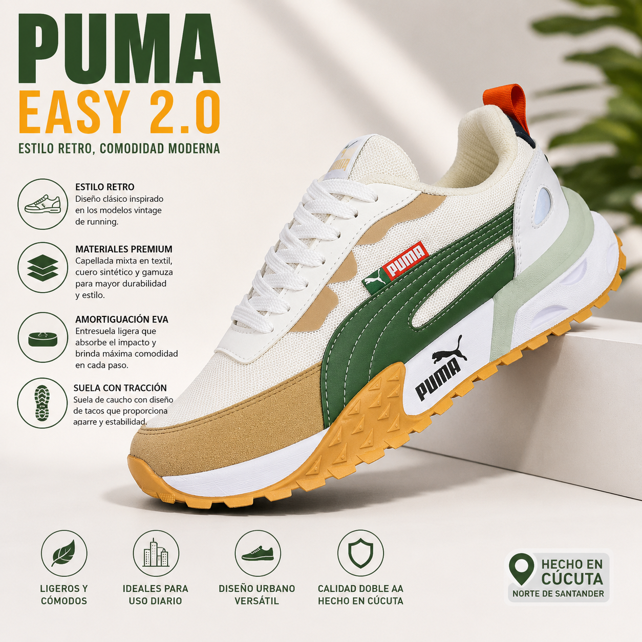 Puma Easy Rider Jh Beige Verde