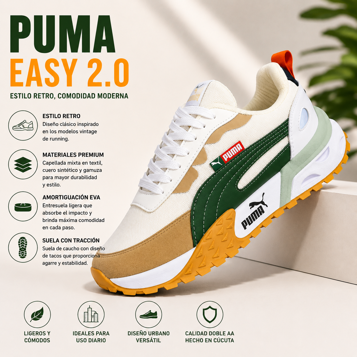 Puma Easy Rider Jh Beige Verde