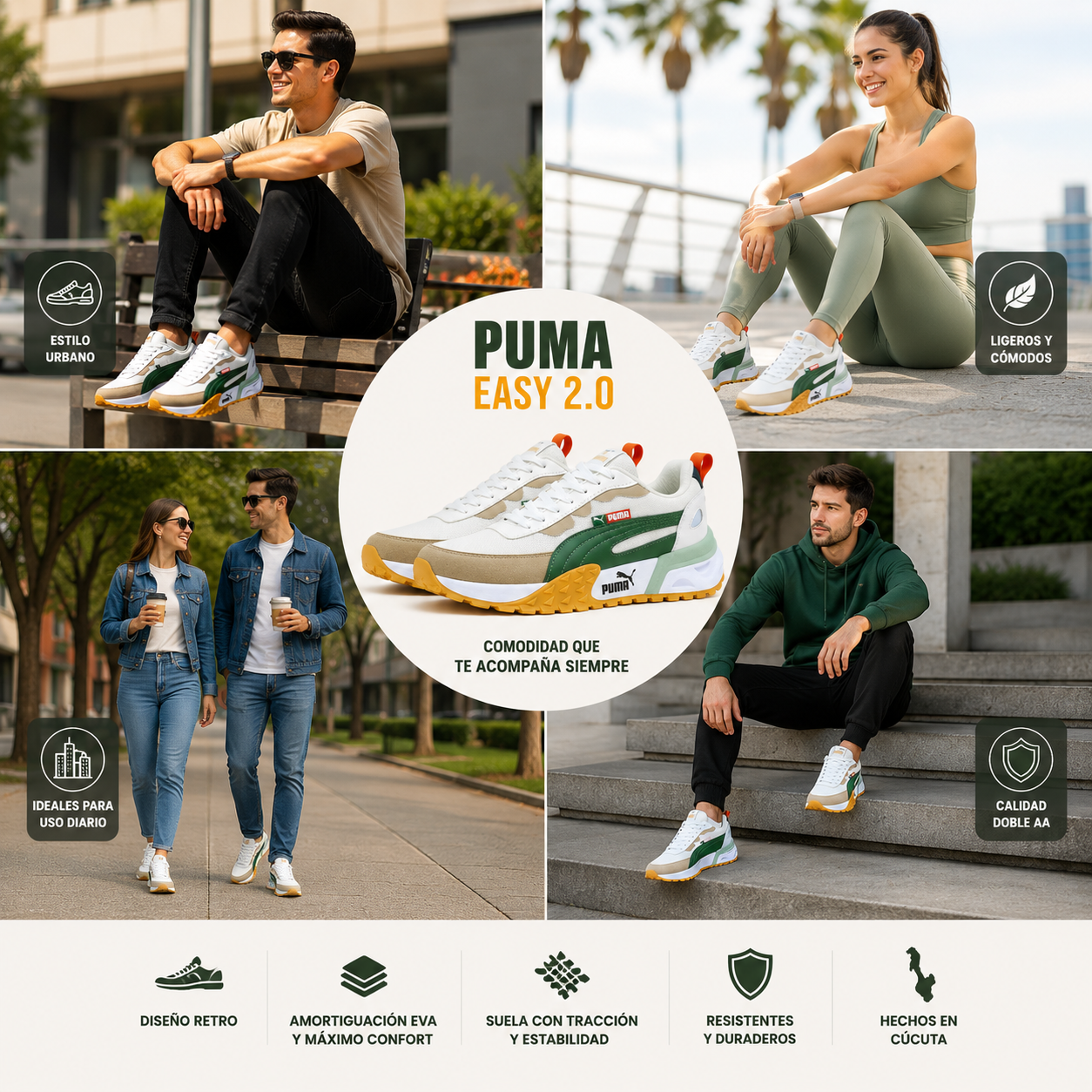 Puma Easy Rider Jh Beige Verde