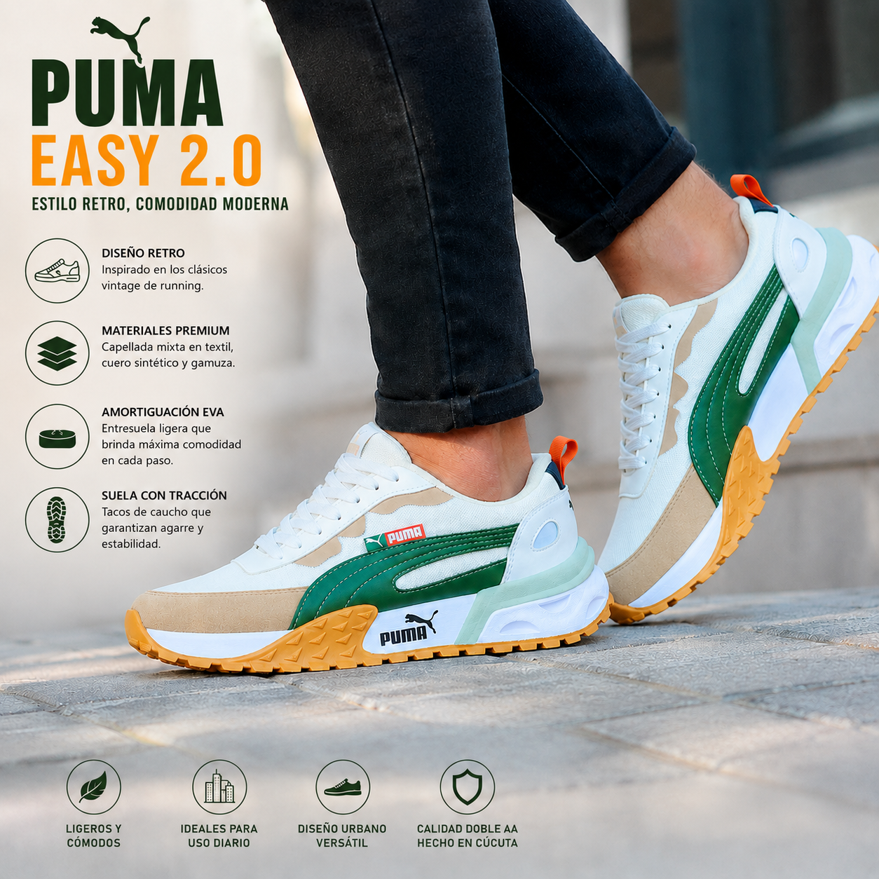 Puma Easy Rider Jh Beige Verde